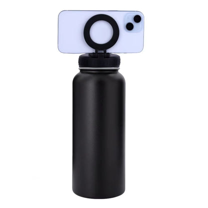 1L Insulated Magnetic Phone Holder Water Bottle